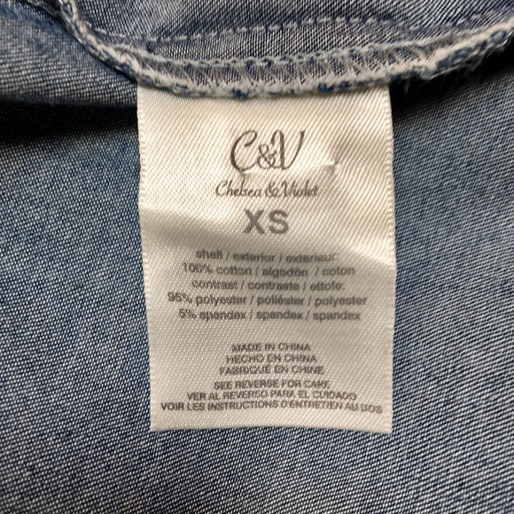 Chelsea and Violet Bomber Jean Jacket - Picture 7 of 8